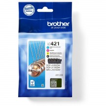 Cartouche Jet d'encre BROTHER LC421VAL (1 Noir + 1 Cyan + 1 Magenta + 1 Jaune) (*4) LC421VAL