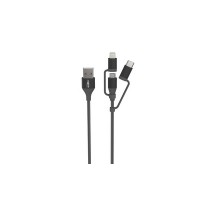 ANSMANN Câble 3en1 de charge & de données, Lightning/USB-C/