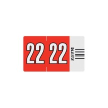 LEITZ Etiquette année Orgacolor '22', sur rouleau, rouge