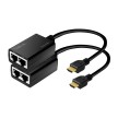 LogiLink Kit d'extension HDMI via LAN, pigtail, 30 m, noir