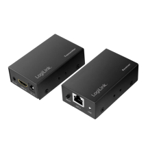 LogiLink Kit d'extension HDMI via LAN, POC/IR, 60 m, noir