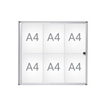 MAUL Vitrine d'affichage MAULextraslim, 3 x A4, aluminium