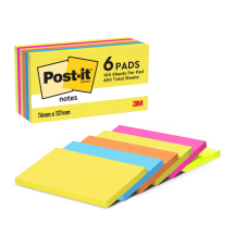 Post-it Bloc-note adhésif, 127 x 76 mm, Energetic Collection