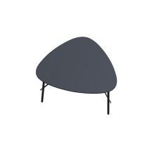 PAPERFLOW Table d'appoint LAZY, (L)605 x (P)500 mm, noir