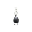 WEDO Clip de ceinture avec cordon en nylon extensible, noir/