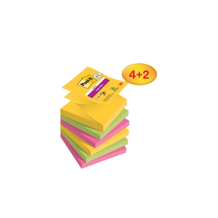 Blocs Post-it super Sticky jaune pastel