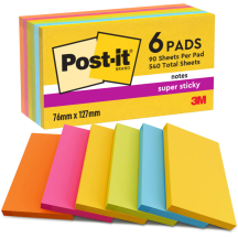 Post-it Bloc-note adhésif Super Sticky Notes, 127 x 76 mm