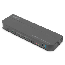 DIGITUS Commutateur KVM, 4 ports, 4K60Hz, 4x entrées DP,