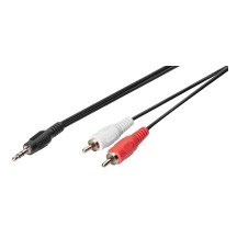 DIGITUS Câble audio adaptateur, fiche jack 3,5 mm, 2,5 m