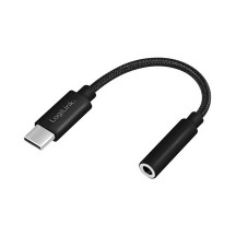 LogiLink Câble adaptateur USB-C - jack, 130 mm, noir