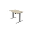 kerkmann Table de bureau assis-debout Move 3, gris clair