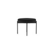 PAPERFLOW Tabouret GAIA, rond, habillage velours, anthracite