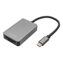 DIGITUS Lecteur de carte USB-C High Speed, 2 ports, gris