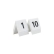 Securit Set de numéros de table 21 - 30 , blanc, acrylique