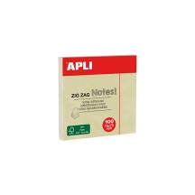 APLI Notes adhésives 'ZIG ZAG Notes!', 75 x 75 mm, jaune