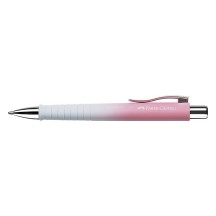 FABER-CASTELL Stylo à bille POLY BALL, blanc / rose
