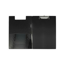 WESTCOTT Chemise porte-bloc à pince, plastifié, A4, noir
