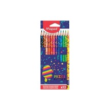 Maped Crayon de couleur PIXEL PARTY, étui carton de 24