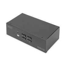 DIGITUS Commutateur KVM, 4 ports, double affichage, 4K, HDMI