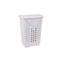 EDA Panier à linge PRIMA, avec couvercle, 60 L, blanc