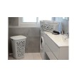 EDA Panier à linge ALMERIA, avec couvercle, 60 L, blanc