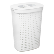 NHG Panier à linge SEOUL, 60,8 litres, ovale, blanc