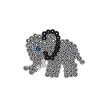 Hama Perles à repasser maxi + plaque 'Éléphant', boîte