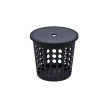 plast team Panier à linge SPRINGFIELD, 25 litres, rond, noir