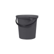 plast team Seau à cueillette avec couvercle, 5 L, gris foncé