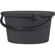 plast team Seau à cueillette avec couvercle,10 L, gris foncé