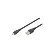 DIGITUS Câble USB 2.0 silicone, USB-C - USB-A, 1,0 m, noir