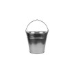 Bradas Seau en zinc, 7 litres, argent