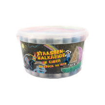 JAMASIA Craie de trottoir avec paillettes, seau de 50