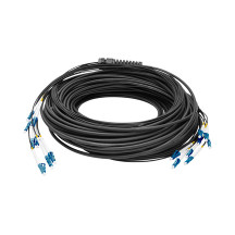 DIGITUS Câble fibre optique Universal Breakout, 100 m, noir