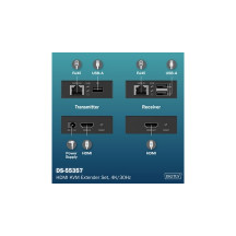DIGITUS Kit d'extension KVM HDMI 4K, Full HD, 40/70 m
