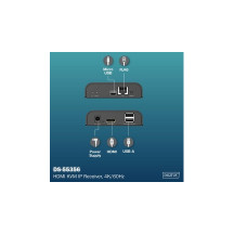 DIGITUS Récepteur IP HDMI 4K, 4K/60Hz, 120/200 m