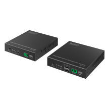 DIGITUS Kit d'extension IP HDMI 4K, fibre, 300 m / 40 km