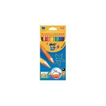 BIC KIDS Crayons de couleur Evolution, étui en carton de 12