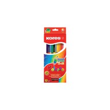 Kores crayons couleur "DUO", tui en carton de 12 + taille-