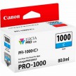 canon cartouche jet d'encre cyan pfi-1000 c 80ml pro 1000