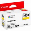 canon cartouche jet d'encre jaune pfi-1000 y 80ml pro 1000