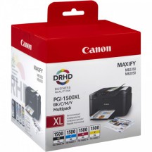 Multipack 4 Cartouches Canon PGI-1500XL BK/C/M/Y