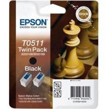 Cartouche Epson T0511 - Noir (Pack de 2)