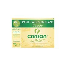 CANSON Papier à dessin 'C' à grain, A4, 180 g/m2, blanc