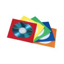 hama pochette papier pour CD/DVD, couleurs assorties