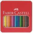 FABER-CASTELL Crayons de couleur Jumbo GRIP, tui en mtal