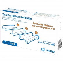Ruban transfert thermique SAGEM TTR200R Noir (lot de 2)