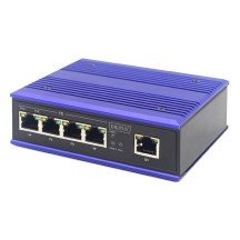 DIGITUS Commutateur industriel Fast Ethernet PoE, 4 ports