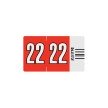 LEITZ Etiquette année Orgacolor '22', sur rouleau, rouge