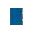 herlitz trieur, format A4, carton, 12 compartiments, bleu